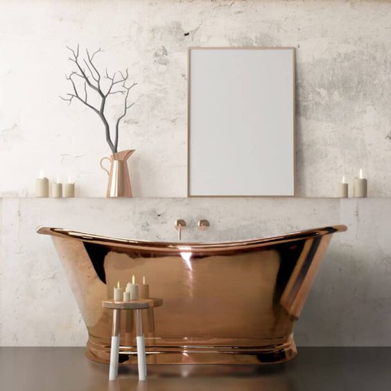 copper roll top bath