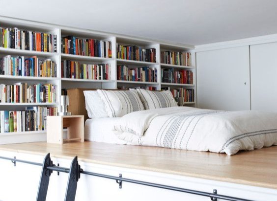 stylish studio loft bedroom