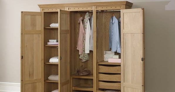 made-to-order wardrobe in oak from revival beds