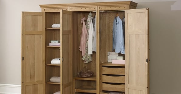 made-to-order wardrobe in oak from revival beds