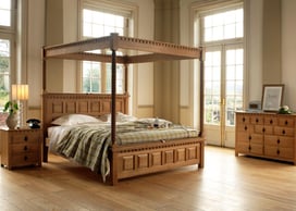 County-KerrySolid-Oak-Four-Poster-Bed