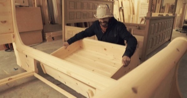 Craftsman Making Bespoke Sleigh Bed-1-2-1