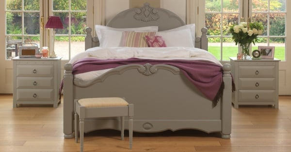 orleans painted wood handcrafted revival bed with bespoke furniture