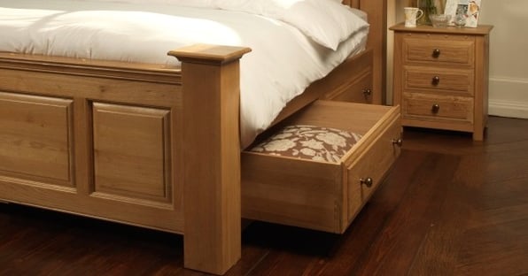 solid oak bed