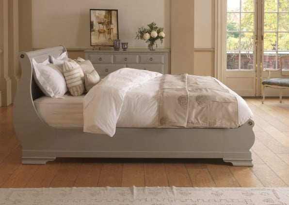 French Sleigh Bed in a Painted Finish