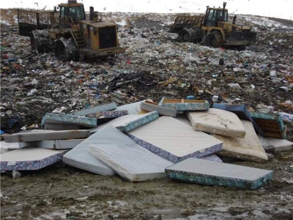 Old Mattresses On Landfill Site