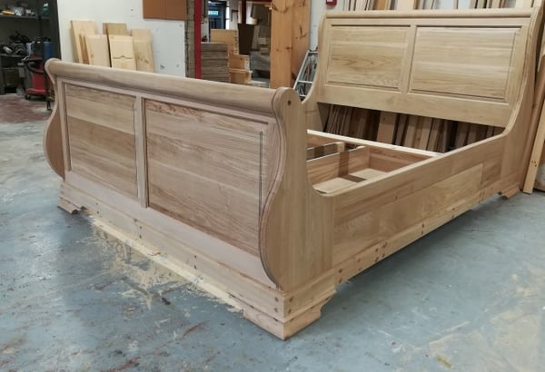 Bespoke Solid Wood Sleigh Bed