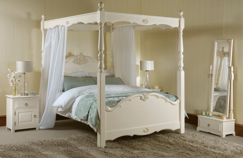 Painted Four Poster Bed
