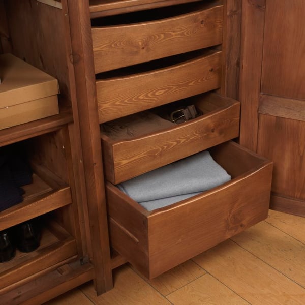 wooden wardrobe drawers