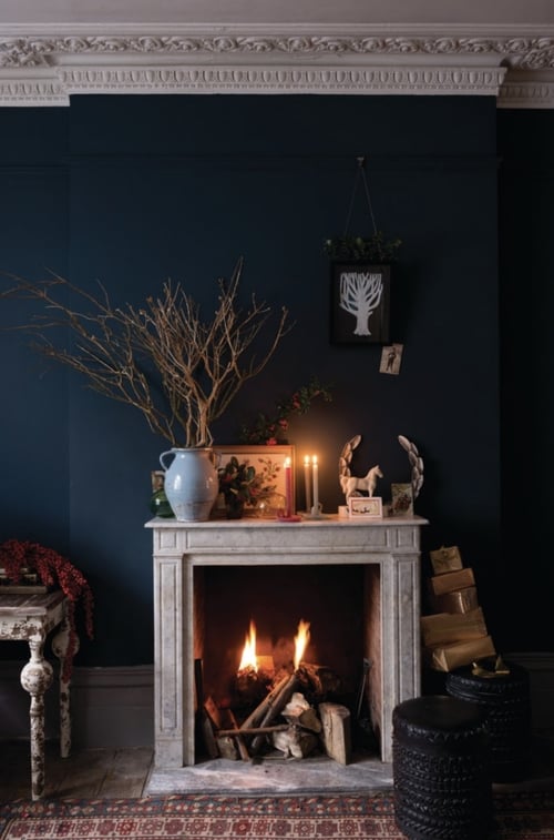 coloured fireplace