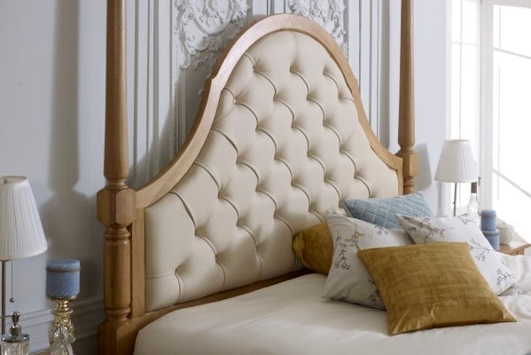 Quebec Pencil Bed Leather Headboard