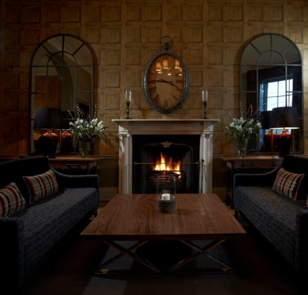 traditional lounge in boutique hotel