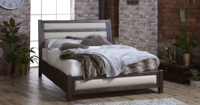 slatted Studio Leather Bed