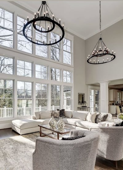 atmospheric white wall elegant living room