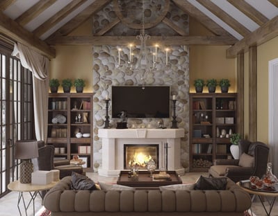 dramatic elegant living room idea