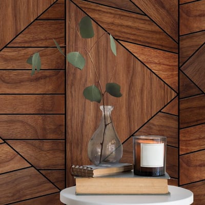 modernised wooden half wall panel in home