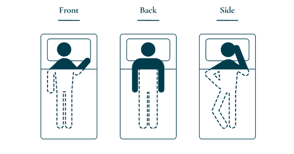 different sleeping positions revival beds