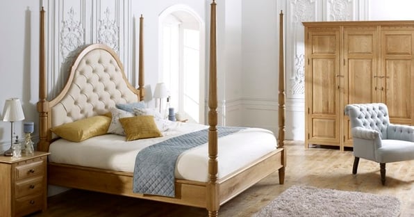 hardwood four poster bed
